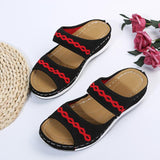 Double Strap Peep Toe Platform Slipper Sandals